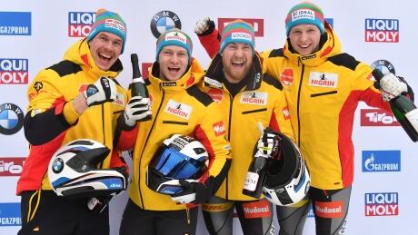 Germany's Francesco Friedrich wins 4-man bobsleigh gold in Austria