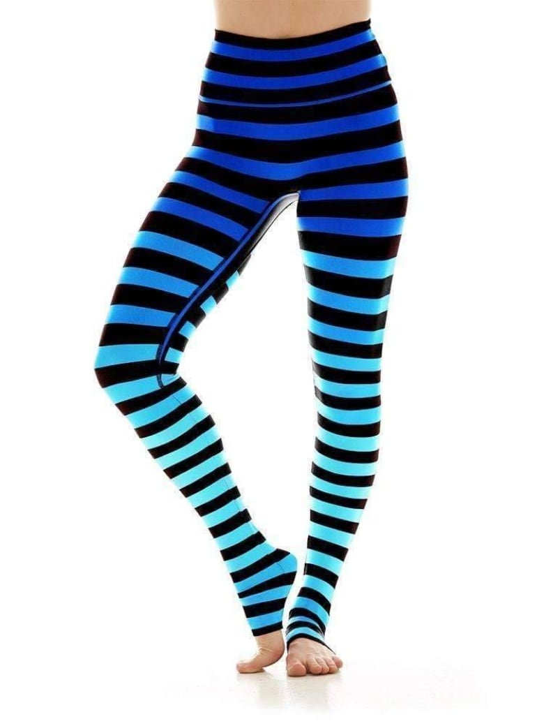 Best Small Women's/junior's Old Navy Active Blue Striped Workout/yoga  Leggings for sale in Guyton, Georgia for 2024