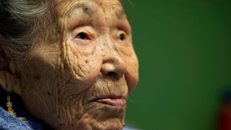 In this Monday, Jan. 20, 2020 image, Lizzie Chimiugak looks on at her home in Toksook Bay, Alaska. Chimiugak, who turned 90 years old on Monday, is scheduled to be the first person counted in the 2020 U.S. census on Tuesday. APTOPIX America Census Begins