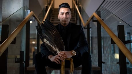 Law student Andre Bear decided to become a lawyer following farmer Gerald Stanley's acquittal in Colten Boushie’s shooting death on Feb. 9, 2018. Bear is pictured here in the College of Law on the University of Saskatchewan campus. Sask Boushie Anniversary