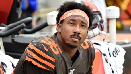Cleveland defensive end Myles Garrett has been reinstated by the NFL following an indefinite suspension for hitting Steelers quarterback Mason Rudolph over the head with a helmet. garrett-myles-190908-1180