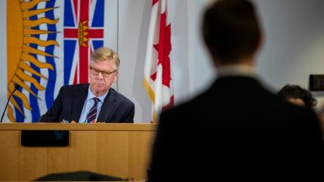 Commission of Inquiry into Money Laundering in British Columbia Commissioner Austin Cullen is pictured during the first day of hearings at the Federal Court of Canada in Vancouver on Feb. 24, 2020. CULLEN COMMISSION ON MONEY LAUNDERING