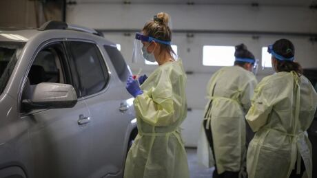 A drive-through COVID-19 testing facility in Alberta is seen in this file photo. Alberta coronavirus tests