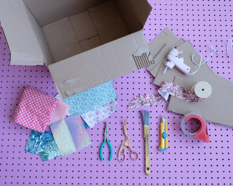 DIY this darling cardboard box dollhouse using things you have at