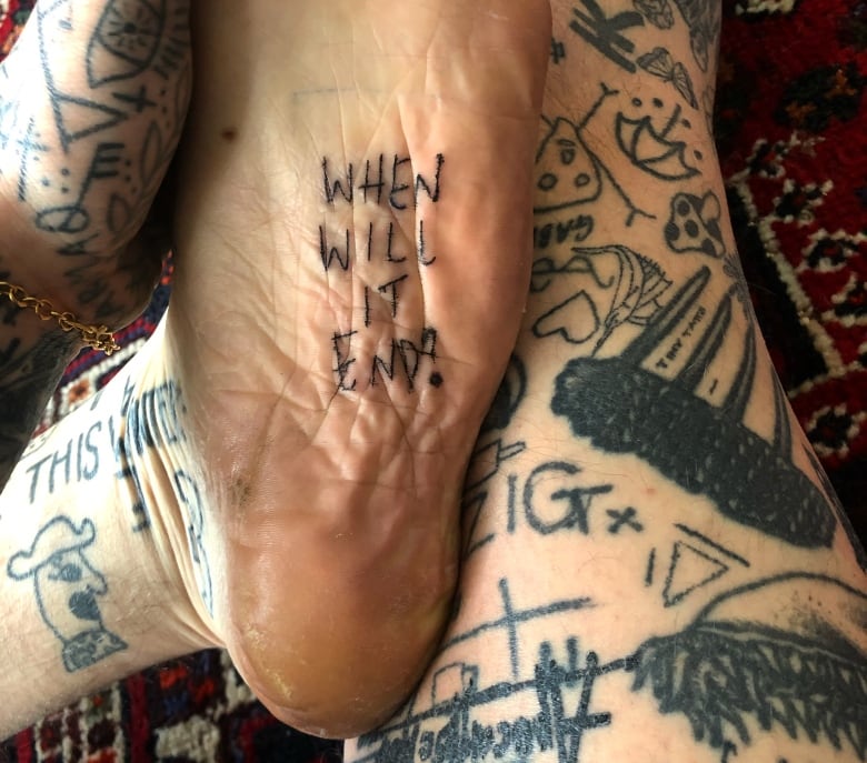 This London Artist Is Giving Himself A New Tattoo Every Day He S Home During Covid 19 Cbc Radio