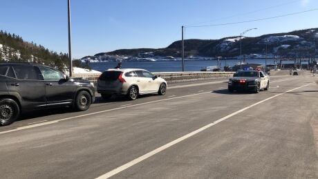 The roadblock in Tadoussac, Que., that is limiting travel to the North Shore will remain in place until at least May 31. Tadoussac