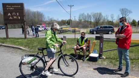 Visitors arriving at Oka Provincial Park on Wednesday were being asked to go home.
Oka Park blockade