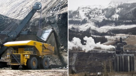 File photos of coal mining operations in Wyoming, at left, and Sparwood B.C., at right. Alberta is cancelling a policy that had been in place since 1976 prohibiting open-pit coal mining in wide swaths of land throughout the western side of the province. Coallage