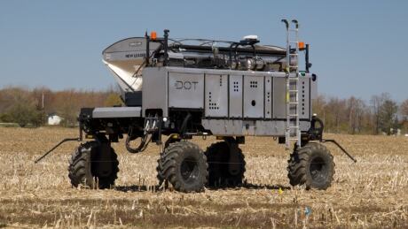 The DOT is marketed as a built-in-Canada autonomous farming platform. WDR DOT