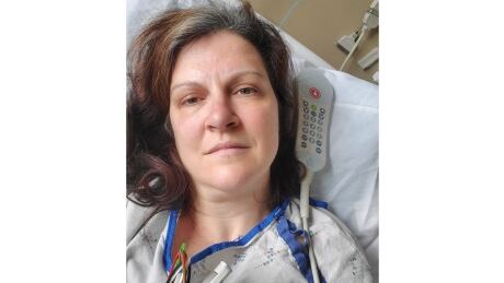 This May 6, 2020 photo provided by Darlene Gildersleeve, 43, of Hopkinton, N.H. shows her at a Manchester, N.H. hospital. Gildersleeve thought she had recovered from COVID-19. Doctors said she just needed rest. And for several days, no one suspected her worsening symptoms were related — until a May 4 video call, when her physician heard her slurred speech and consulted a specialist. “You’ve had two strokes,’’ a neurologist told her at the hospital.
Coronavirus Outbreak Blood Clots