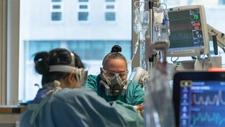 Healthcare workers at Vancouver General Hospital VGH COVID-19 unit