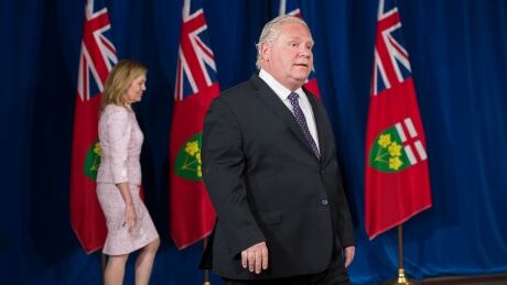 Ontario Premier Doug Ford arrives for his daily update regarding COVID-19 at Queen's Park on June 16. COVID Ont Ford Cda 20200616