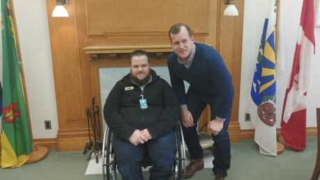 Bobbie Cherepuschak and Trent Wotherspoon worked together to make it possible for hunters to use motorized track chairs - essentially specialized all-terrain motorized wheelchairs - when hunting. Bobbie Cherepuschak Trent Wotherspoon accessible hunting