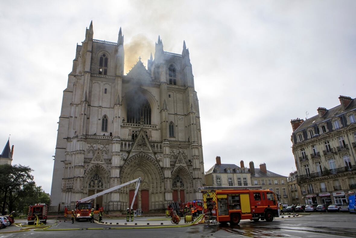 French police free man questioned over Gothic cathedral fire in Nantes