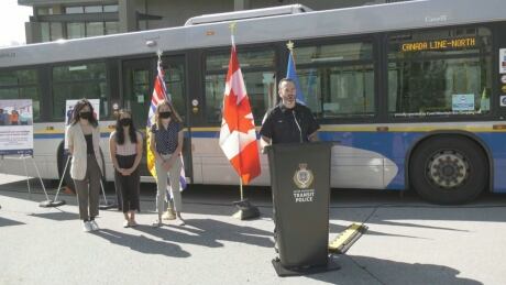 Grade 12 students have teamed up with the Metro Vancouver Transit Police to drive home the message that sexual offences on public transit will not be tolerated and must be reported. Metro Vancouver Transit Police anti-sex offence ads