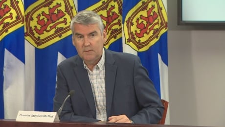Premier Stephen McNeil during the announcement on Aug. 20, 2020. McNeil