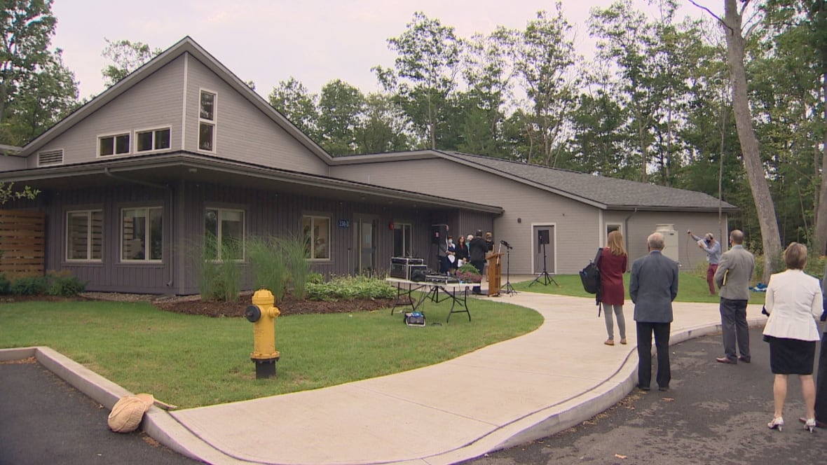 Exterior of a hospice building.