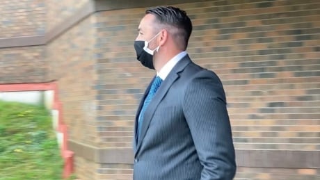RNC Const. Doug Snelgrove leaves court on Monday after jury selection. Snelgrove's sexual assault trial will get underway with evidence being called on Wednesday. doug snelgrove