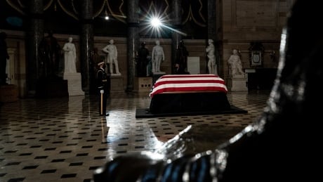 Scenes from Supreme Court Justice Ruth Bader Ginsburg lying in state at the U.S. Capitol, the first woman to receive that honour. Justice Ruth Bader Ginsburg lying in state at the U.S. Capitol