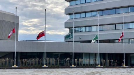 The City of Greater Sudbury has lowered its flags at city hall to commemorate the life of Alex Trebek, who was raised in the community. Greater Sudbury flags at half-mast