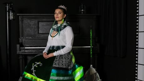Cheyenne Lazore designed this ribbon skirt to say thank you to Ireland Lacrosse for its decision to withdraw from the 2022 World Lacrosse Games, ensuring the Iroquois Nationals entry the international tournament. Ireland Lacrosse ribbon skirt