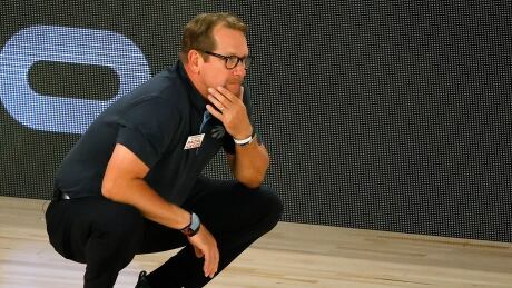 Toronto coach Nick Nurse said Thursday that if the Raptors' schedule overlaps with Team Canada qualifying, assistant Gord Herbert will take his responsibilities. nurse-nick-121020