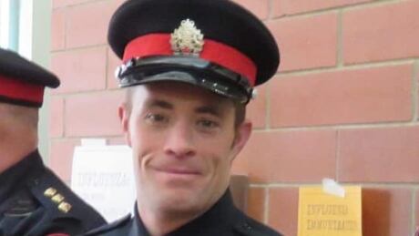 Sgt. Andrew Harnett was dragged for 400 meters before he was flung from a fleeing SUV. His body worn camera footage will be played at one of his accused killers' bail hearings later this month. Sgt Andrew Harnett