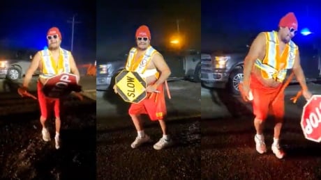 Kahkewistahaw First Nation security worker's dance at COVID-19 check stop goes viral