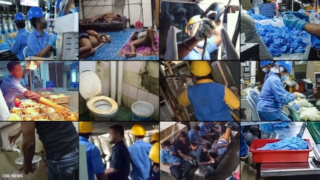 A Top Glove employee took a camera inside his factory to show the unsafe working and unsanitary living conditions at the company Top Glove factory