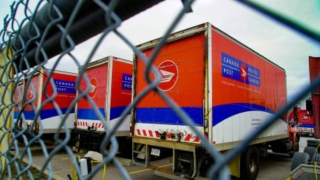 Canada Post delivery vans parked outside Canada Post Gateway plant in Mississauga, where there has been a COVID outbreak.
Taken on January 20, 2021 Canada Post Gateway Plant