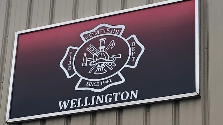A sign of the Wellington Fire Department on P.E.I.