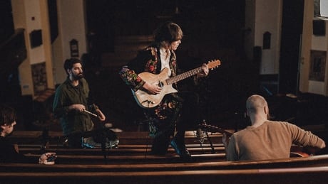 Musician Nico Paulo, centre, moved to St. John's from Portugal in 2020. Her live EP, Live at First Light, will release later this year. Nico Paulo