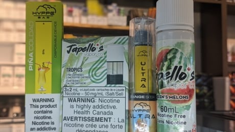 Manager J-K Thorne said Wild Impulse carries more than 45 flavours for vaping, but as of March 1st, they will only be able to sell ones that are tobacco flavoured, flavourless or labelled clear. Flavoured vaping products
