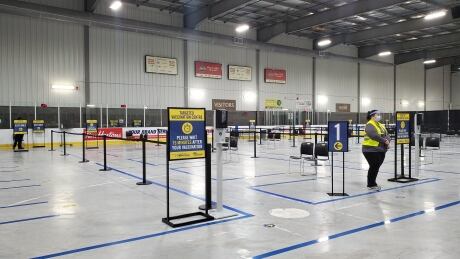 The targeted vaccine clinic at the WFCU Centre is shown during a tour on March 3, 2021. WFCU