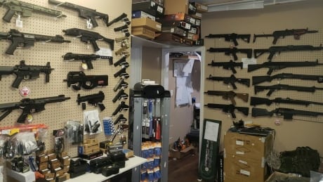 Airsoft guns, such as these for sale at Andy's Airsoft on P.E.I., resemble real guns so much that it can be difficult for police to tell them apart. Andy's Airsoft, airsoft gun store, PEI