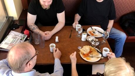 Customers are back for in-restaurant dining but table size is restricted to 6 people. Smitty's Family Restaurant
