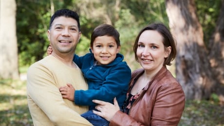 Claudio Leiva (left) underwent a kidney transplant eight years ago, leaving him with a weakened immune system. Now, his family says they've been living under strict lockdown for the past year as they try to keep the husband and father safe. Leiva Family Portrait