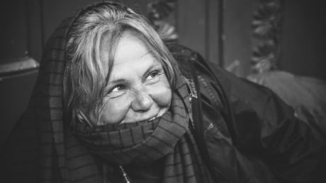 A photo of Laraine McHendrie-Décarie on the church stoop in central London where she slept for four-and-a-half-years. Laraine McHendrie-Décarie homeless