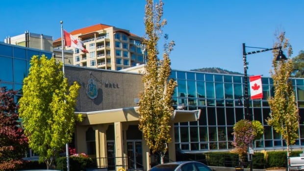 Penticton city hall on a sunny day.
