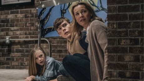 Paisley Cadorath (left), Gage Munroe, and Connie Nielsen in a still from Nobody, a film available for rent now. Cadorath is from Winnipeg, where the film was shot in Sept. 2019. Still from Nobody