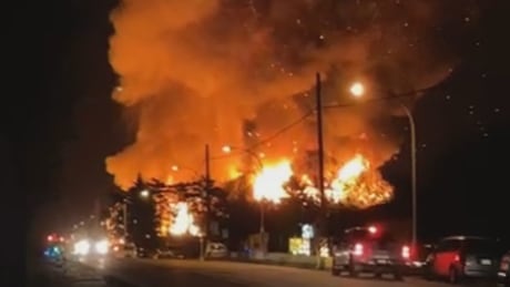 A large fire broke out in a building under construction in Langley on Monday night. Langley fire