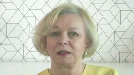 Moya Greene delivers the long-awaited final report of Newfoundland and Labrador's economic recovery team on Thursday, May 6, 2021. Moya Greene