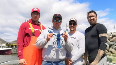 Ryan Wysote, Marcus Wysote (Captain), Nick James Wysote and Perley Caplin.
Listuguj Blue lobster