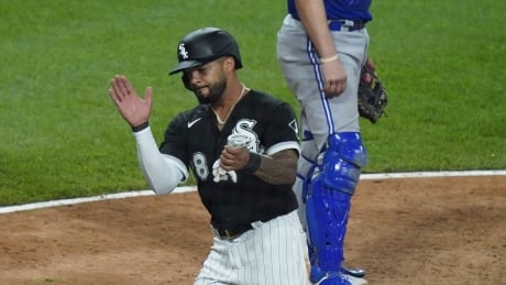 White Sox outfielder Leury Garcia scores during a 6-1 win over the Toronto Blue Jays on Tuesday. 1322606894