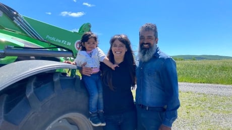 Nancy Lanteigne and Syed Mohamed, along with their two-year-old daughter Leilah, own the WB Gold Farm in West Bolton, where they set out to start an apiary, and in the process, acquired a dozen Highland cattle. wb gold farm bees highland cattle