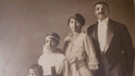 Pictured is Andrew Lucas’s grandson Peter Lucas, he was a famous bass player, his wife Francis Bradley, daughter Evelyn Melrose Lucas, Cain's grandmother, their sons Albert Lucas and Saul Lucas. Andrew Lucas