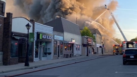 A fire broke out in a multi-story brick building on King Street on Wednesday evening. Multiple area fire crews were called to the scene. Forest, Ont. Fire