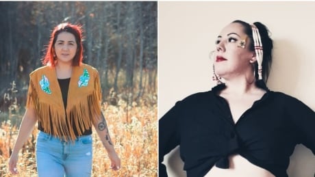 Kayla Mintz (left) and Nesta Hager (right) are Yukon-based TikTok content creators. They say they're using the social media platform to break Indigenous stereotypes and find community. Kayla Mintz and Nesta Hager