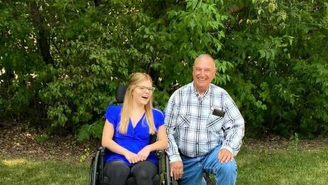 Brianna Seewald and John Hill who she calls Angel John. Nurse who nearly died in car crash meets Good Samaritan she credits with saving her life Image 3