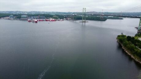Drone shot of the Bedford Basin taken on July 27, 2021 Drone Bedford Basin